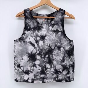 Tangerine Womens XXL Tie Dye Tank Top Black White Activewear Sleeveless Stretch